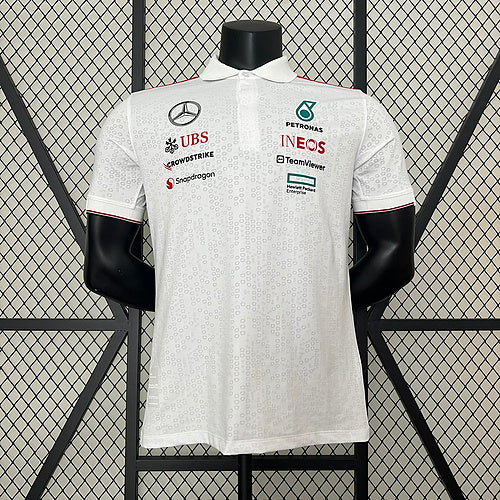 Polo F1 Mercedes AMG Petronas 2024 Branco