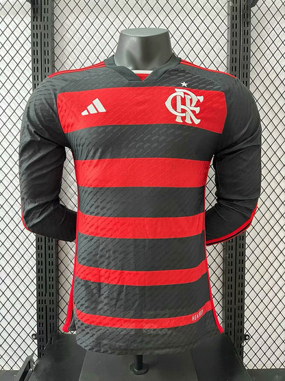 Camisola Flamengo Principal 24/25 Versão Jogador Manga Longa