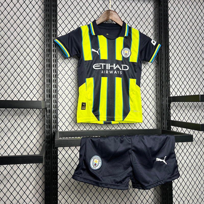 Kit Criança Manchester City Secundário 24/25