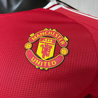 Camisola Manchester United Principal 24/25 Versão Jogador Manga Longa