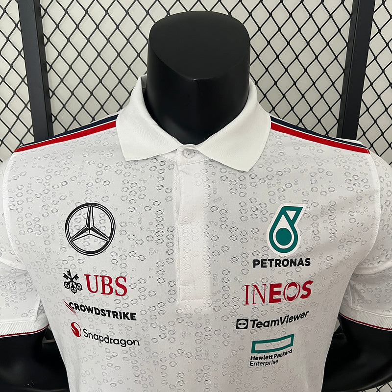 Polo F1 Mercedes AMG Petronas 2024 Branco