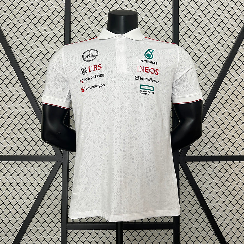 Polo F1 Mercedes AMG Petronas 2024 Branco