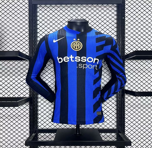 Camisola Inter Milan 24/25 Principal Versão Jogador Manga Longa